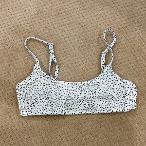 Xhilaration Polka Dot Cream and Black Top